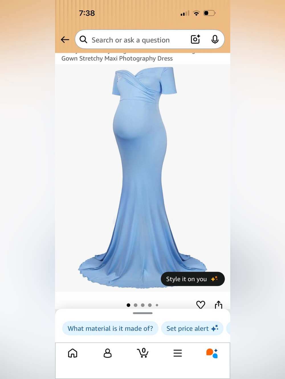 Molli Light Blue Maternity Mermaid Gown